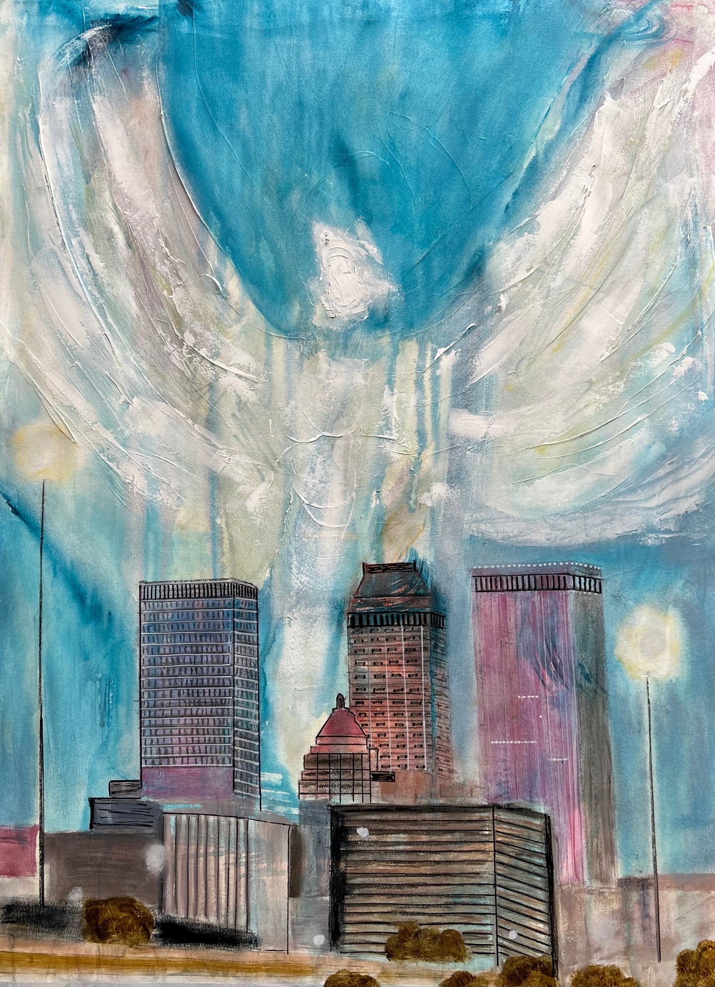 Hovering Over Tulsa Giclee art print