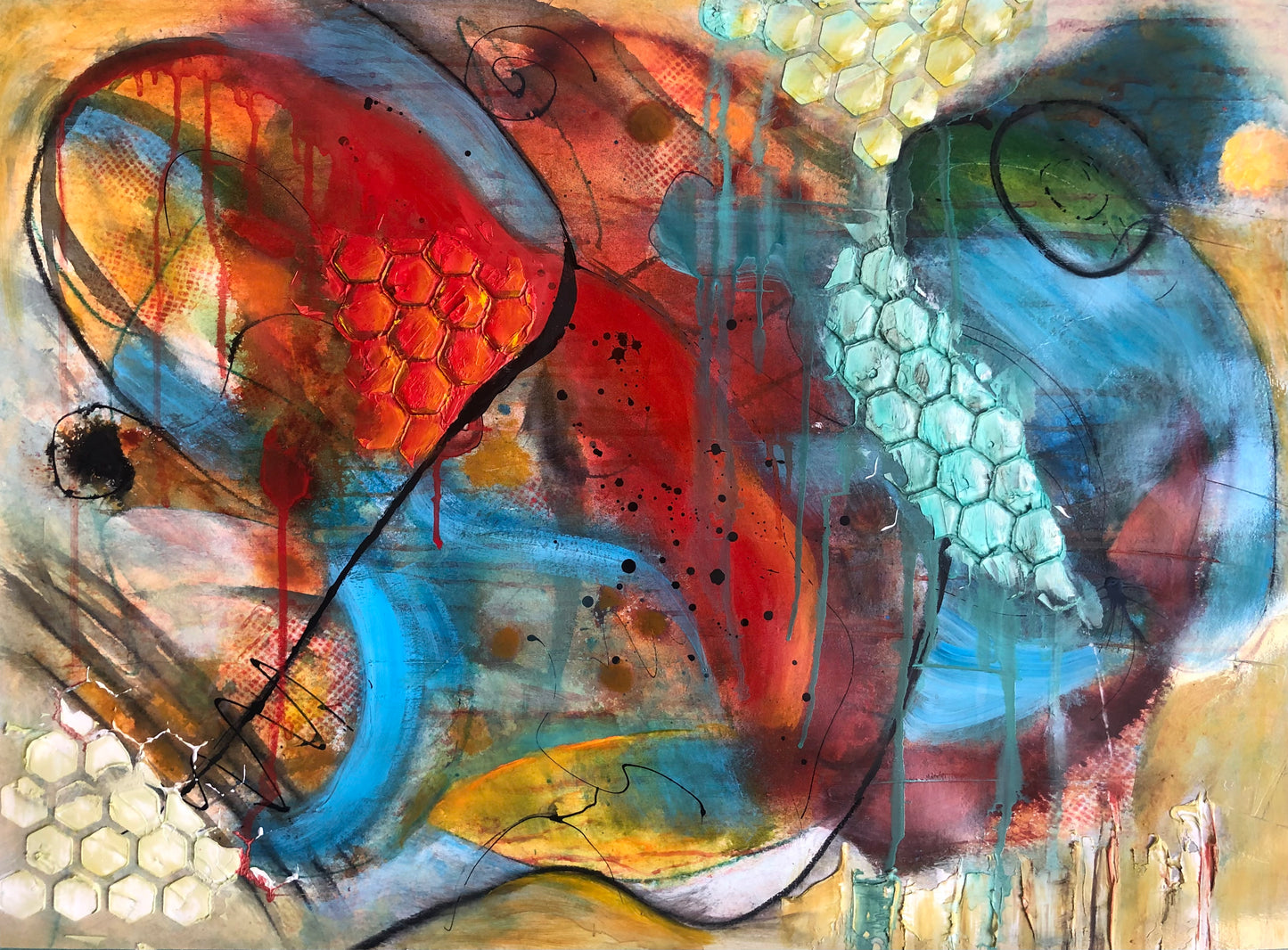 Honey Flow Giclee Art print