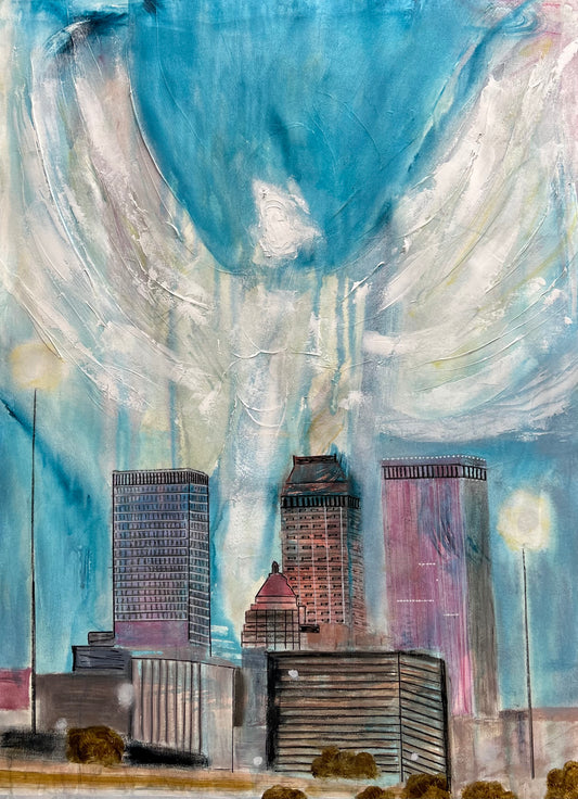 Hovering Over Tulsa Giclee art print